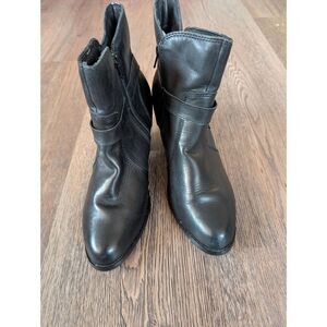 Dingo DI-570 Womens Ankle Bootie US 8.5M Black Leather Zip Whimsy Goth Boots